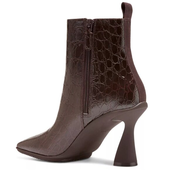 NWT Cole Haan Grand Ambition York Bootie Brown Croc Leather Ankle Boots size 7.5 - Picture 4 of 14